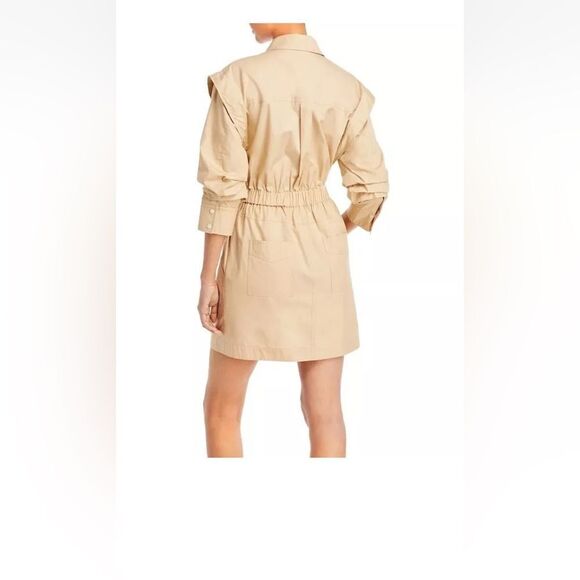 Derek Lam 10 Crosby Hadley Cotton Shirt Dress Beige/Khaki Size 2 $450 - Picture 3 of 9